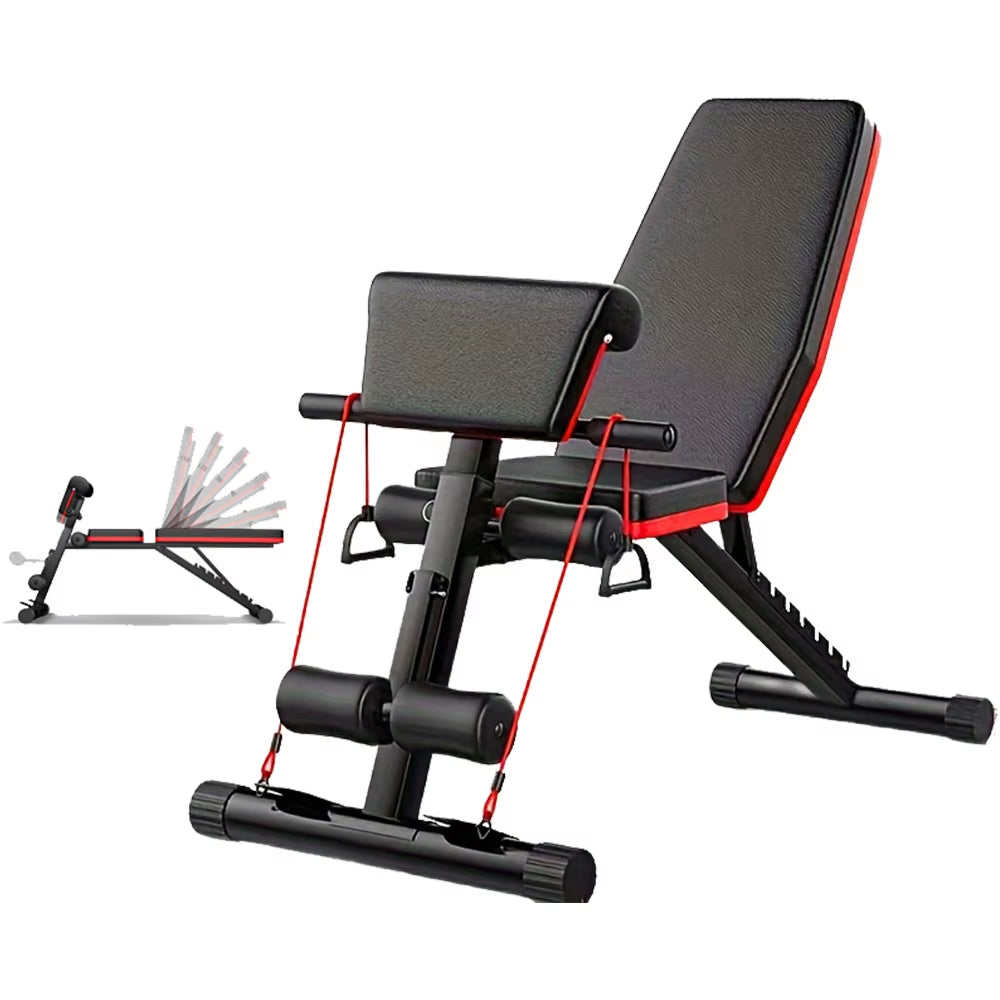 Foldable Weight Bench Incline Weight Bench Multifunctional Bodybuilding for Full Body Workout Fitness Machine Home Gym for Men