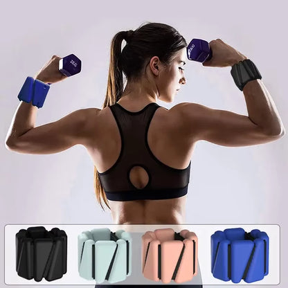 1/2Lbs Yoga Fitness Exercise Wrist Weights Bracelet Triangle Silicone Adjustable Ankle Strap Protector Jogging Sports Wristbands